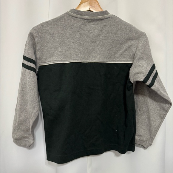 Point Zero Boy’s Gray and Green Crewneck Sweater with Number Size: M - Picture 7 of 9